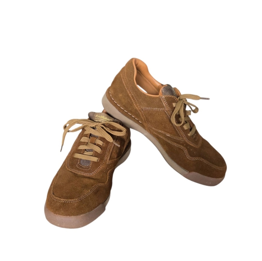 Rockport ProWalker 7100 Mens Brown Rust Oxfords Casual Shoes Sz 7 Suede Leather